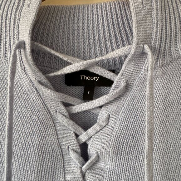 Theory Light Blue Spring Cashmere Sweater - Picture 5 of 6